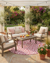 Savannah Escape Collection Area Rug -  Amazon (Magenta) Round Magenta  lifestyle 15
