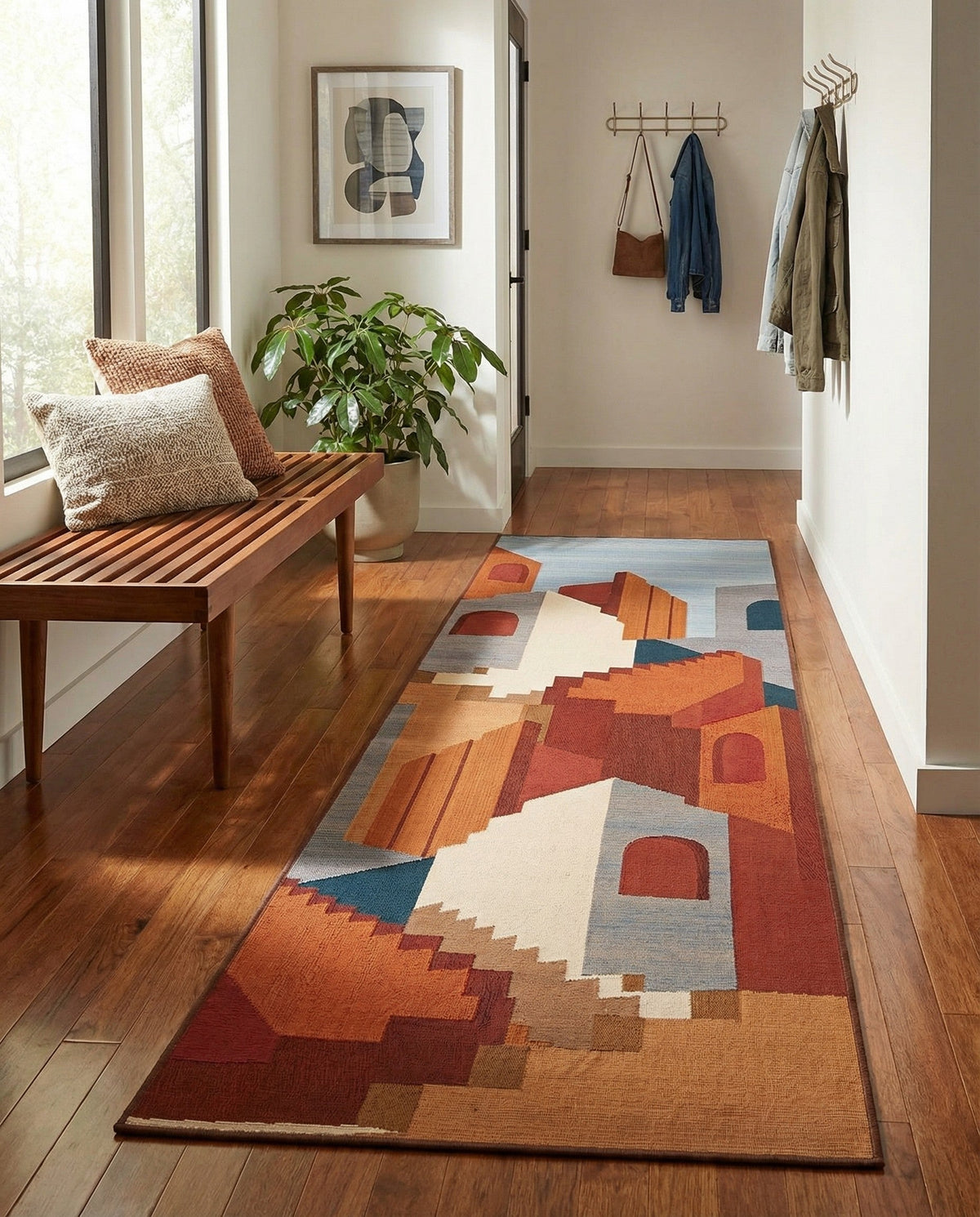 Urban Terrace Collection Area Rug -  Patio Runner Multi  lifestyle 52