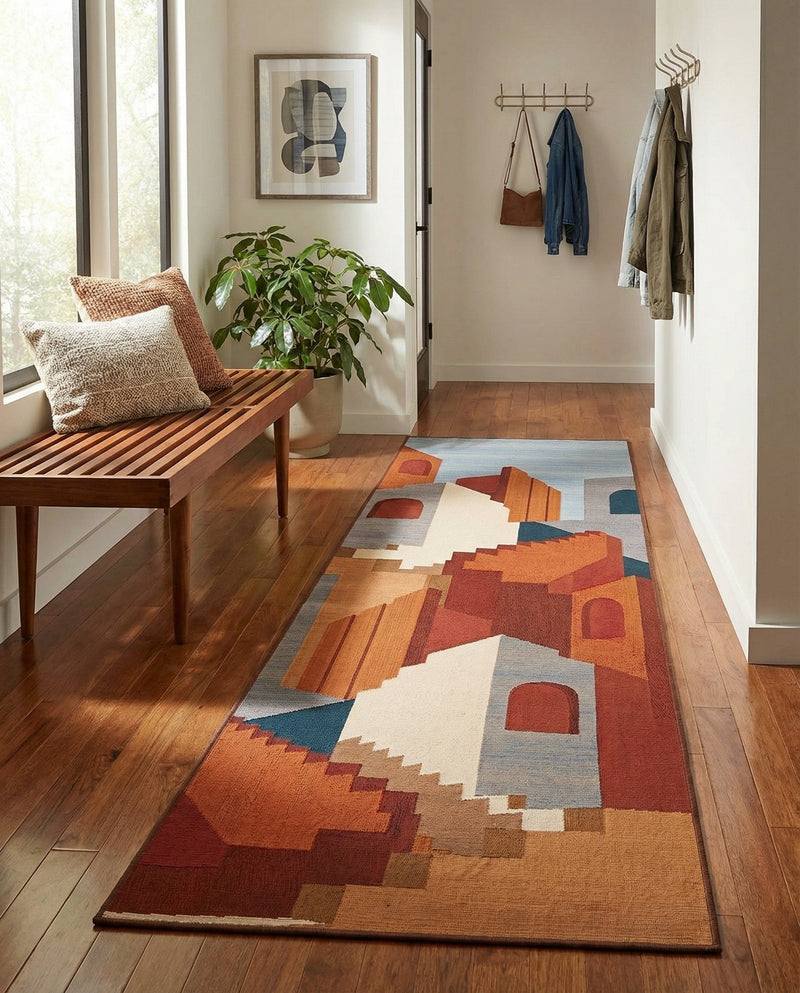 Urban Terrace Collection Area Rug -  Patio Runner Multi  lifestyle 52