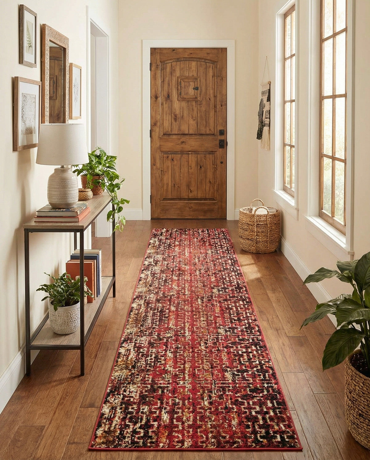 Neptune Elegance Collection Area Rug -  Proteus Runner Burgundy  lifestyle 115