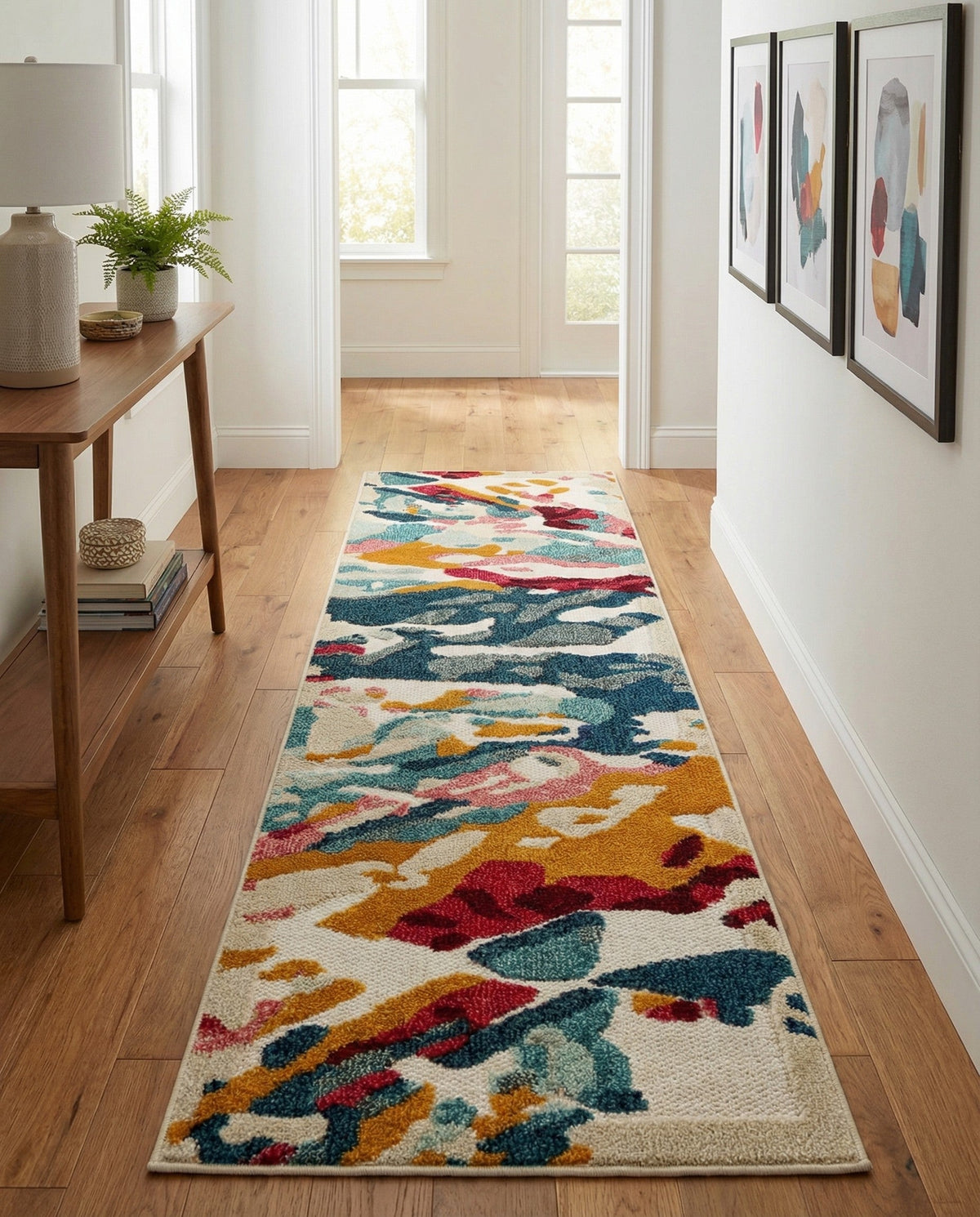 Outdoor Marrakesh Collection Area Rug -  Meknes Runner Multi  lifestyle 84