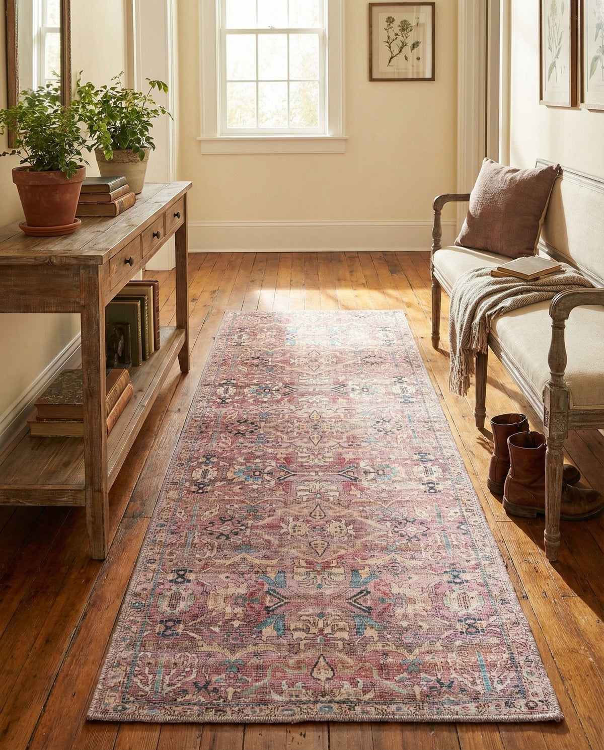 Vintage Memories Collection Area Rug -  Memories Runner Pink  lifestyle 89
