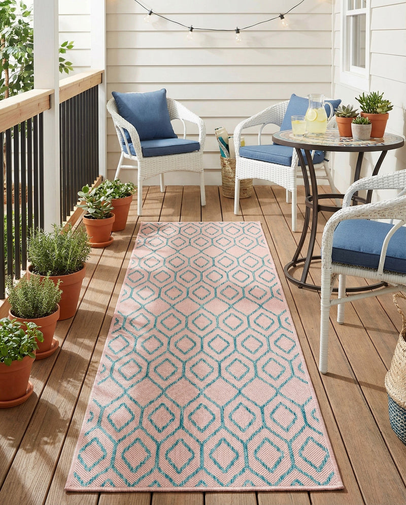 Urban Oasis Rugs Collection Area Rug -  Boulevard (Pink and Aqua) Runner Pink and Aqua  lifestyle 30