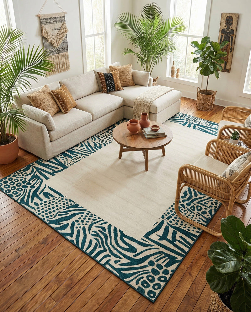 Savannah Escape Collection Area Rug - Serengeti Rectangle Ivory  lifestyle 7