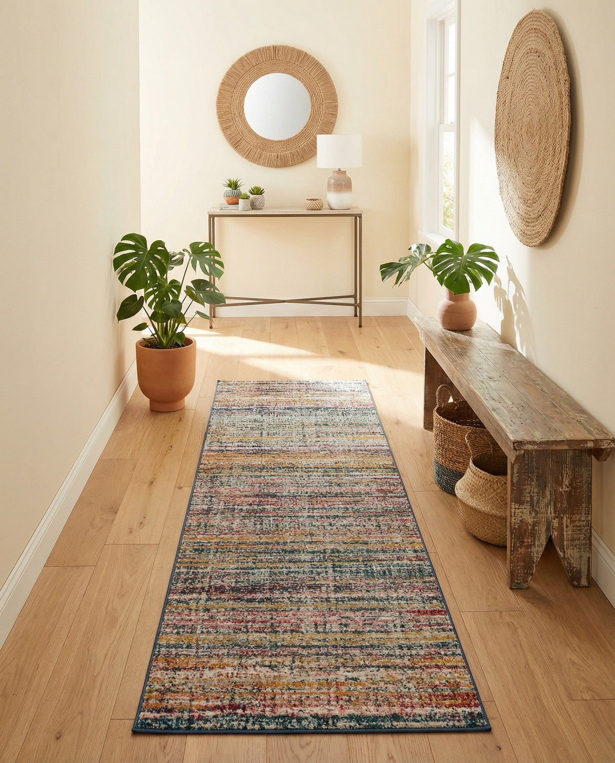 Jewel Oasis Collection Area Rug - Sapphire (Multi) Runner Multi  lifestyle 103