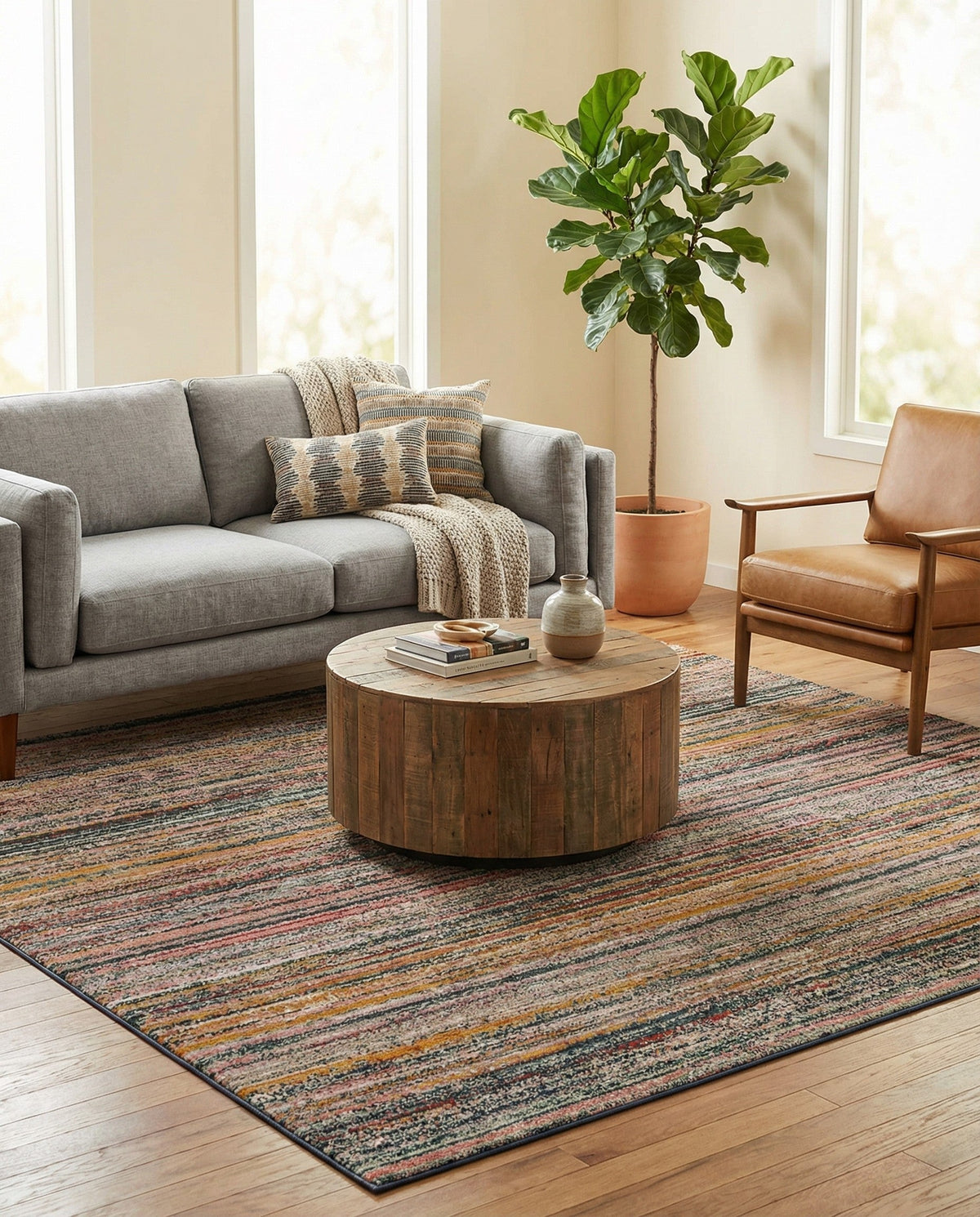 Jewel Oasis Collection Area Rug - Sapphire (Multi) Square Multi  lifestyle 111