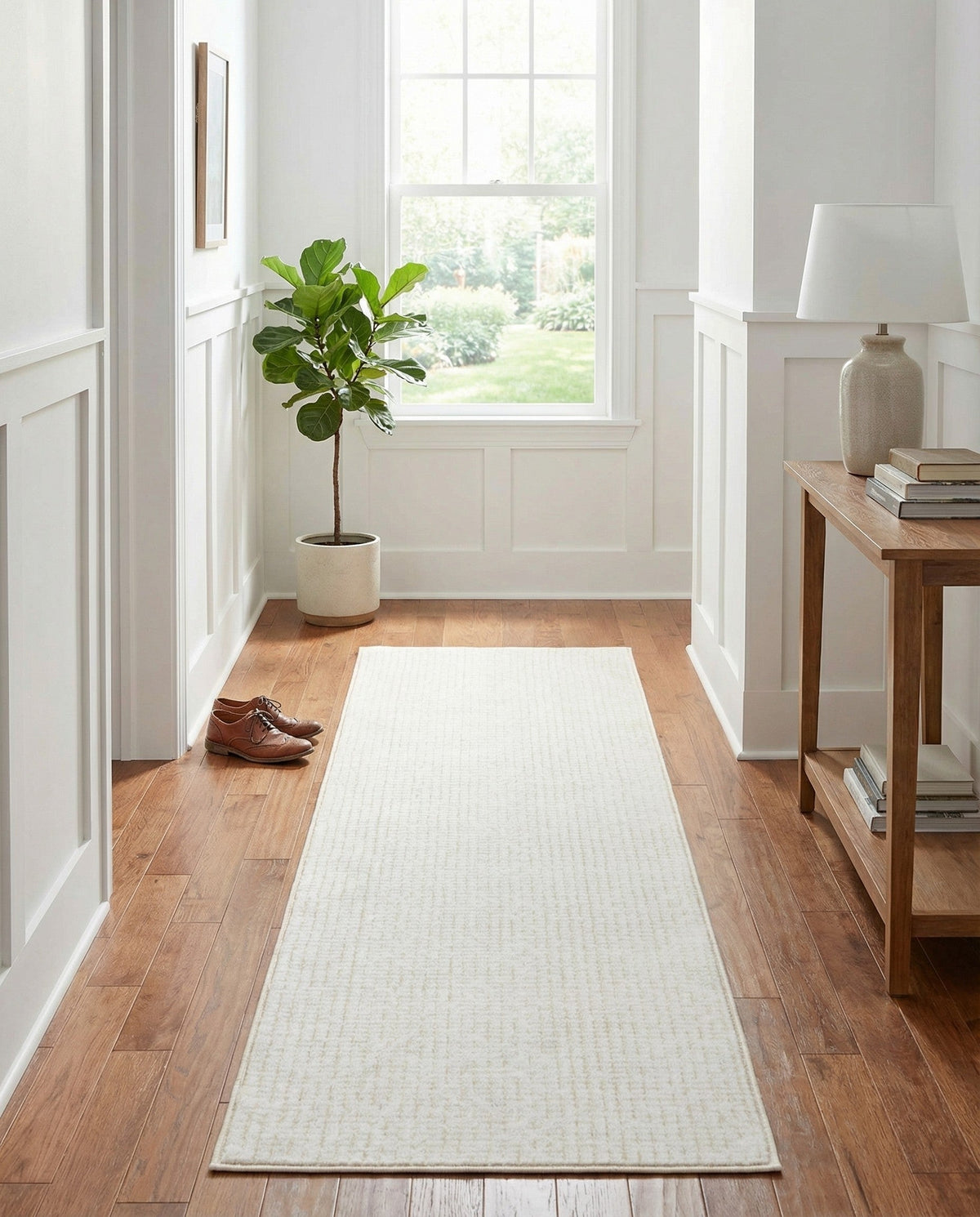 Aravalli Collection Area Rug -  Jaisalmer Runner Ivory White  lifestyle 188