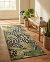 Seaside Blooms Collection Area Rug -  Lotus Runner Green  lifestyle 45