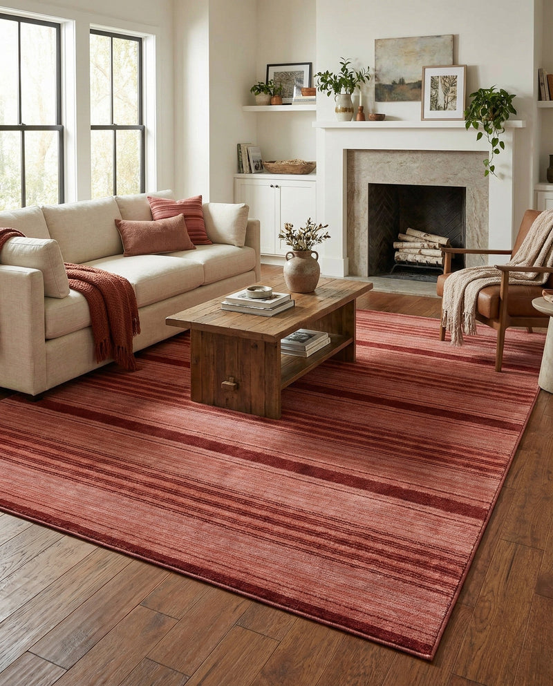 Jewel Oasis Collection Area Rug - Sapphire (Rusty Pink Rose) Square Rusty Pink Rose  lifestyle 43