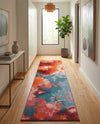 Urban Terrace Collection Area Rug -  Patio Runner Gray and Pink  lifestyle 45