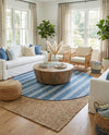 Urban Oasis Rugs Collection Area Rug -  District (Blue) Round Blue  lifestyle 23