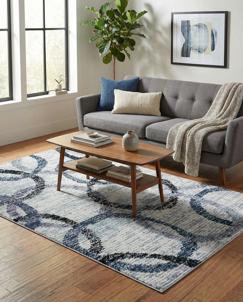 Santa Fe Trails Collection Area Rug -  Taos Rectangle Ivory  lifestyle 11