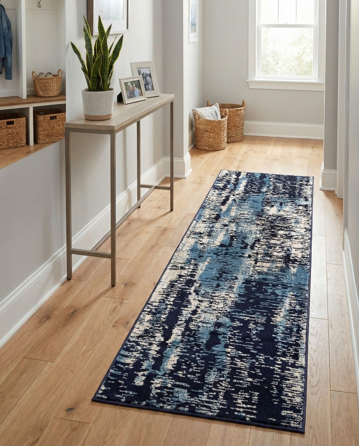 Coastal Haven Collection Area Rug -  Pelican Runner Navy Blue  lifestyle 108