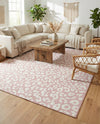 Savannah Escape Collection Area Rug -  Amazon (Pink Ivory) Rectangle Pink Ivory  lifestyle 3
