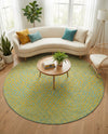 Urban Oasis Rugs Collection Area Rug -  Terrace (Yellow and Aqua) Round Yellow and Aqua  lifestyle 19