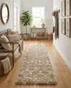 Berber Lattice Shag Collection Area Rug - Atlas (Light Brown) Runner Light Brown  lifestyle 23