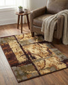 Bistro Lounge Collection Area Rug -  FlatWhite Rectangle Multi  lifestyle 6
