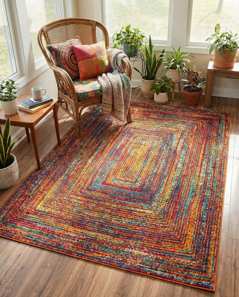 Caribbean Cove Collection Area Rug -  Martinique Rectangle Multi  lifestyle 9