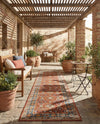 Patio Heritage Collection Area Rug -  Eden Runner Antique Red  lifestyle 71