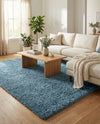 Eternal Plush Oasis Collection Area Rug -  Tranquility (Aegean Blue) Rectangle Aegean Blue  lifestyle 18
