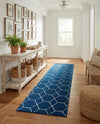 Trellis Mosaic Collection Area Rug - Arborville (Navy Blue) Runner Navy Blue  lifestyle 30
