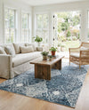 Aegean Elegance Washables Collection Area Rug -  Naxos Rectangle Navy Blue  lifestyle 21