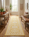 Tribal Terrace Treasures Collection Area Rug -  Incan Isle (Yellow) Runner Yellow  lifestyle 80