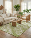 Seaside Blooms Collection Area Rug - Verdure (Green) Rectangle Green  lifestyle 6