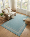 Terrace Fringe Collection Area Rug - Veranda (Aquamarine) Rectangle Aquamarine  lifestyle 14