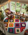 Marrakesh Elegance Collection Area Rug -  Ourika Round Multi  lifestyle 64