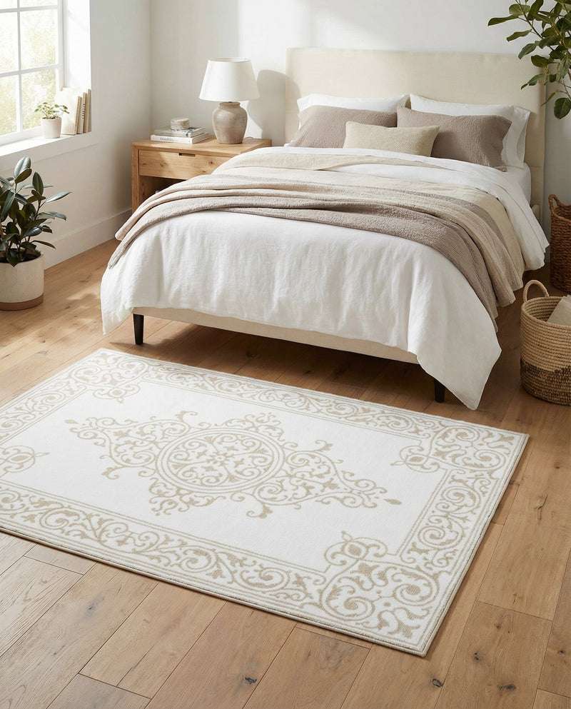 Sanctuary Retreat Collection Area Rug - Haven Rectangle Snow White  lifestyle 33