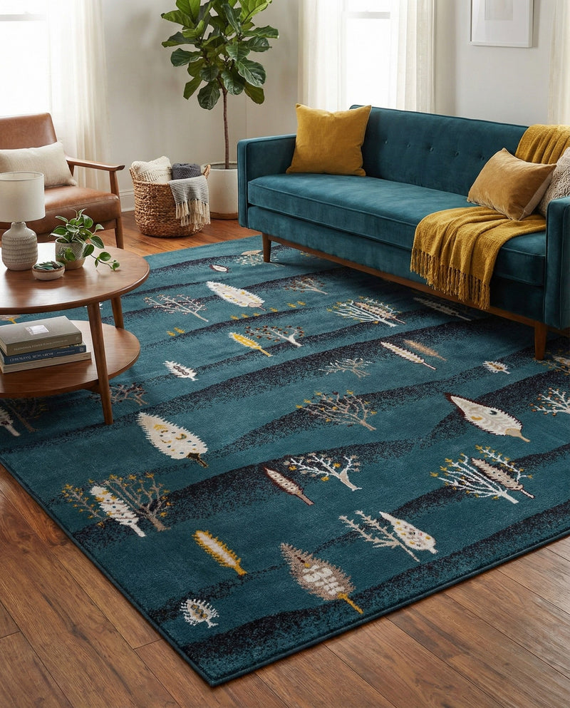 Coastal Haven Collection Area Rug -  Surfside Rectangle Blue  lifestyle 41