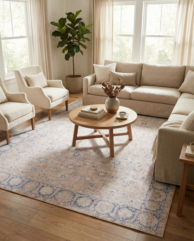 Heritage Elegance Collection Area Rug -  Nijo Rectangle Beige  lifestyle 3