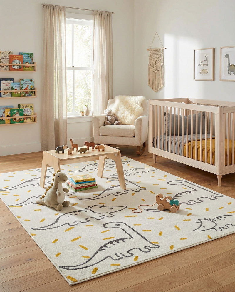 Wonder Tykes Collection Area Rug -  Jamboree Rectangle Ivory  lifestyle 8