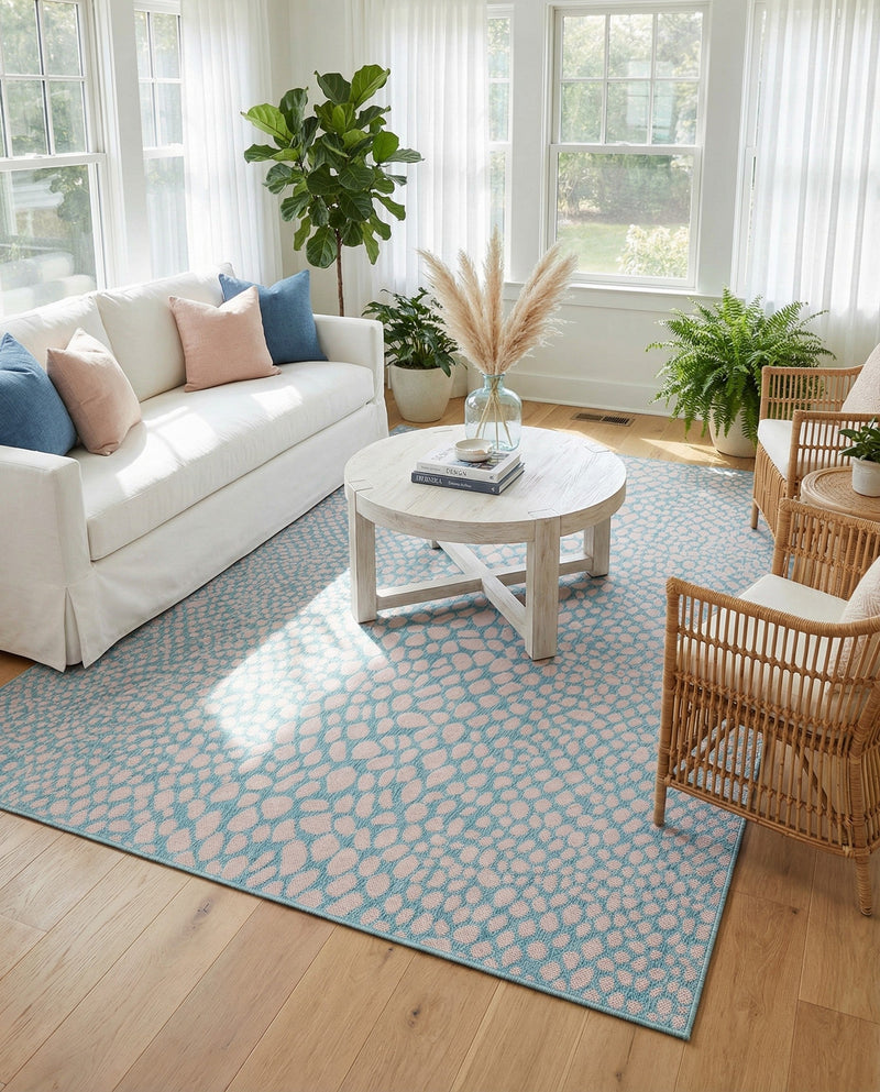 Urban Oasis Rugs Collection Area Rug -  Terrace (Pink and Aqua) Rectangle Pink and Aqua  lifestyle 4