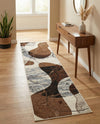 Urban Terrace Collection Area Rug -  Garden Runner Brown and White  lifestyle 58