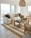 Martha's Vineyard Blueprints Collection Area Rug - Edgartown Rectangle Tan Sand  lifestyle 36