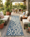 Coastal Terrace Collection Area Rug -  Tidepool Runner Blue  lifestyle 48