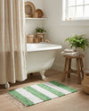 Tassel Trail Collection Area Rug - Pathway (Green and Ivory) Rectangle Green and Ivory  lifestyle 5