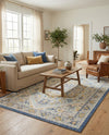 Savannah Series Collection Area Rug - Charleston (Sky blue) Rectangle Sky blue  lifestyle 10