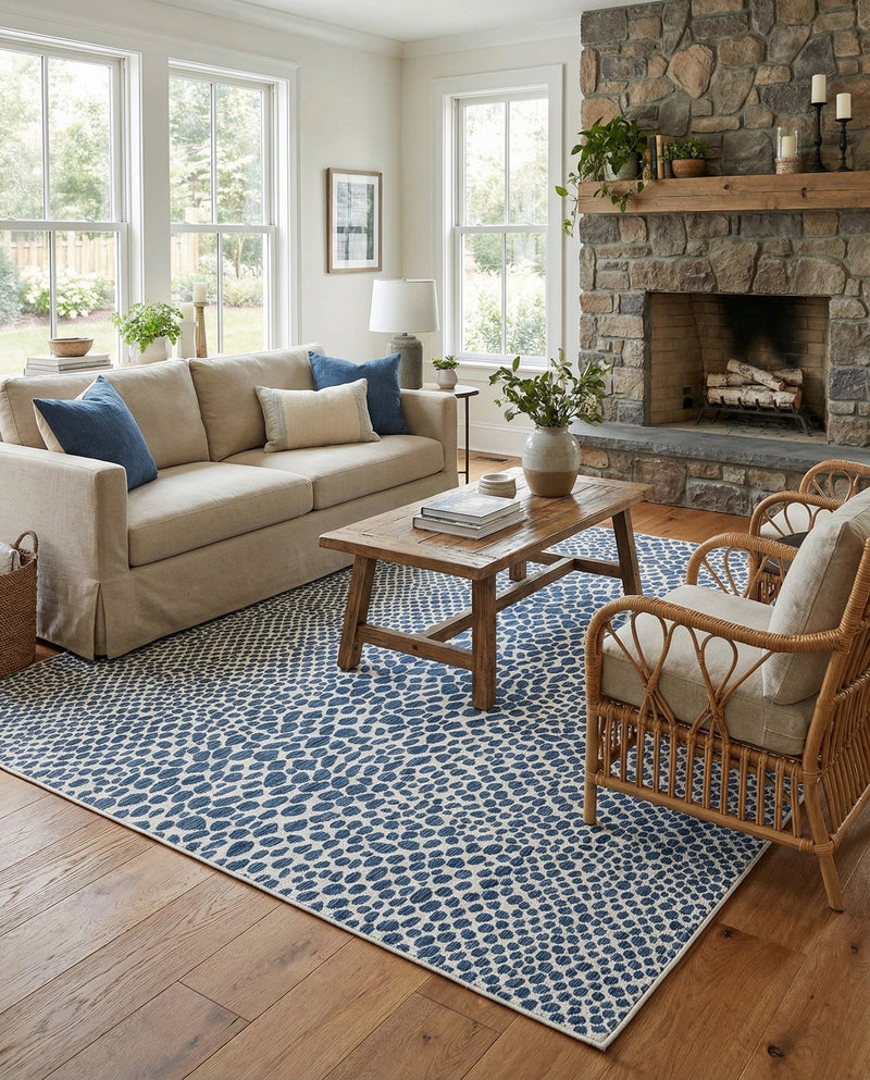 Urban Oasis Rugs Collection Area Rug -  Terrace (Blue) Rectangle Blue  lifestyle 12