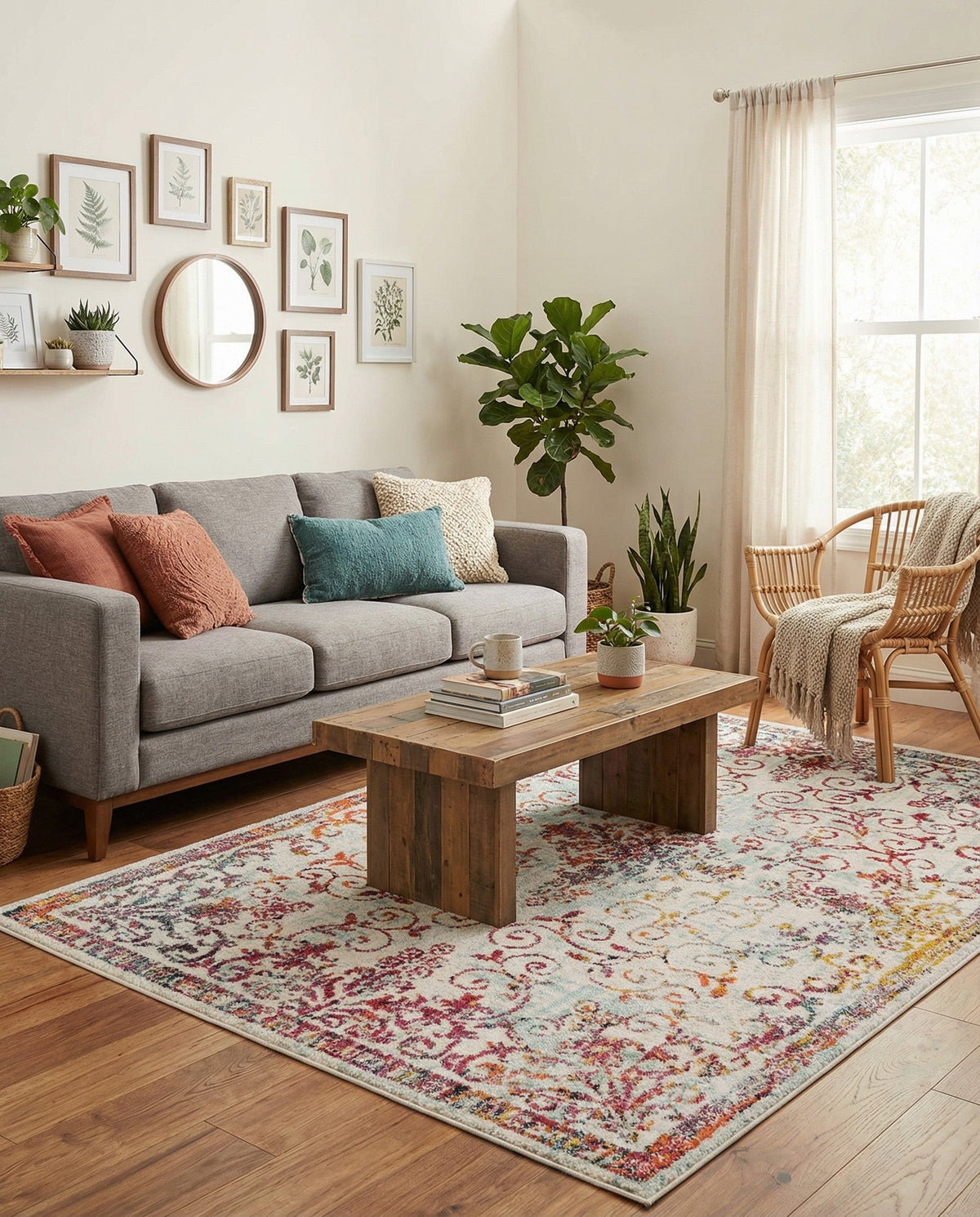 Brighton Terrace Collection Area Rug -  Saltdean Rectangle Ivory  lifestyle 6