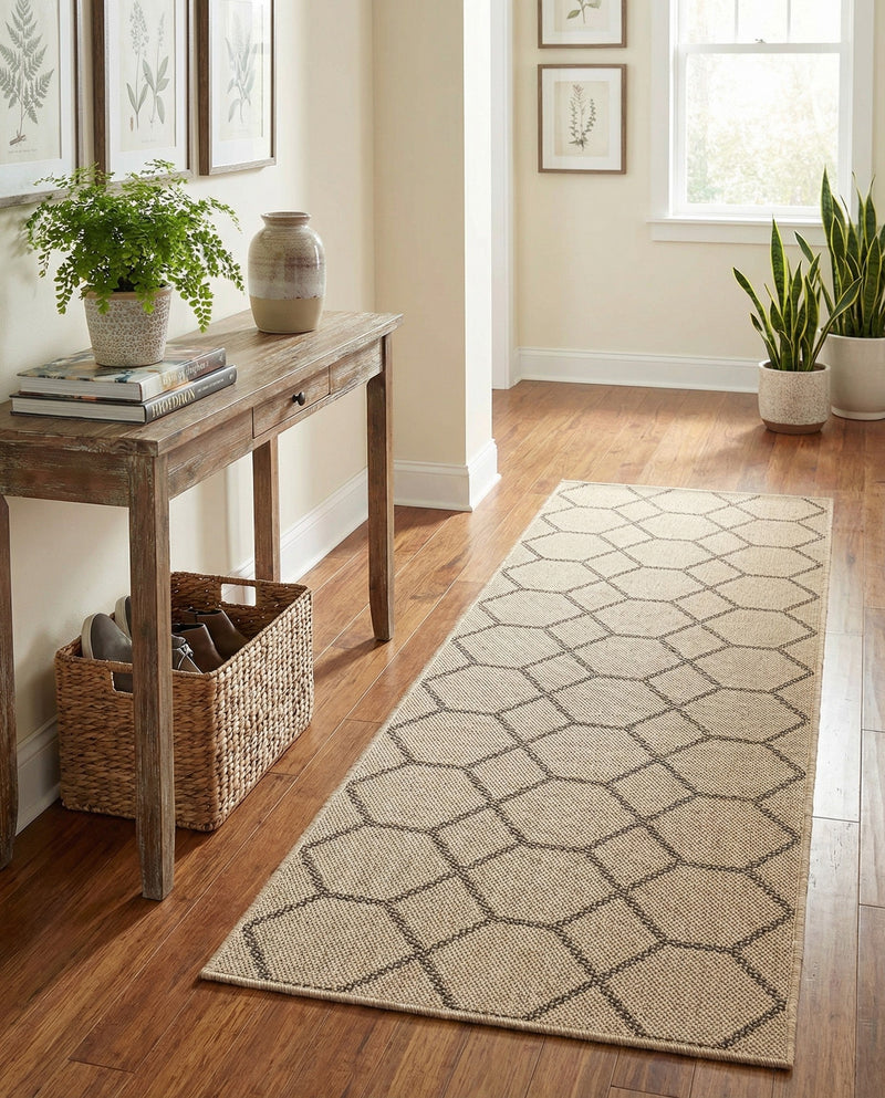 Sahara Sands Collection Area Rug -  Faiyum Runner Natural  lifestyle 79