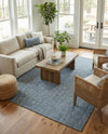 Seaside Serenity Collection Area Rug - Veranda (Blue) Rectangle Blue  lifestyle 25