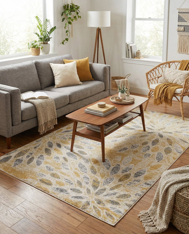 Savannah Elegance Collection Area Rug -  Riverfront Rectangle Yellow  lifestyle 44