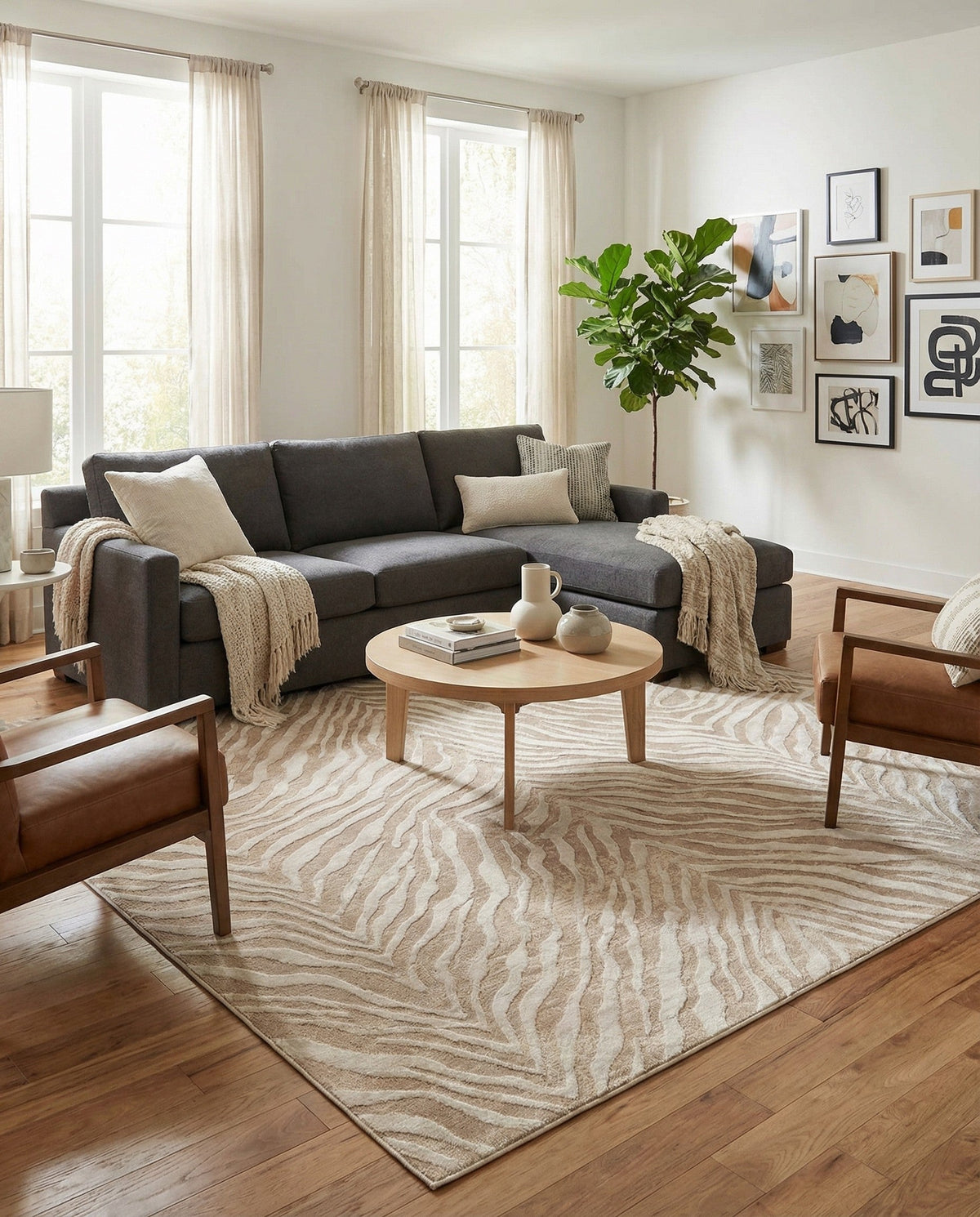 Bloomsbury Elegance Collection Area Rug -  Chelsea Rectangle Ivory Beige  lifestyle 16