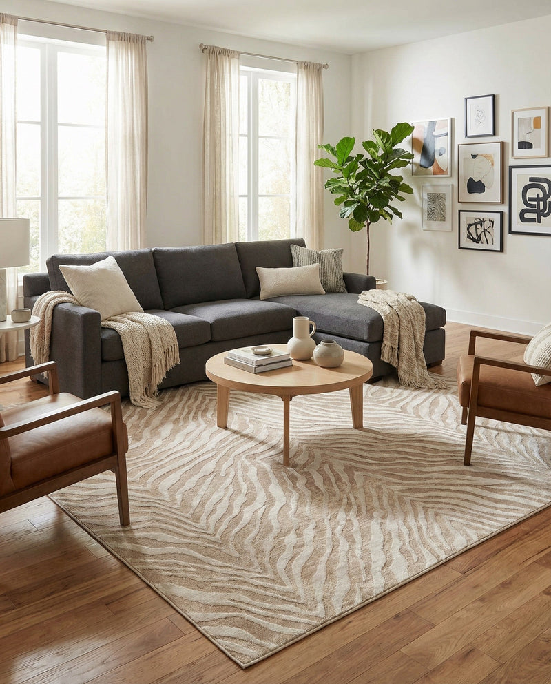Bloomsbury Elegance Collection Area Rug -  Chelsea Rectangle Ivory Beige  lifestyle 16