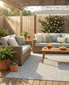 Savannah Pergola Collection Area Rug -  Eden Rectangle Light Gray  lifestyle 35