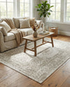 Patio Heritage Collection Area Rug -  Lafayette (Gray) Rectangle Gray  lifestyle 12