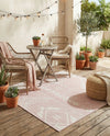 Desert Nomad Terrace Collection Area Rug - Sahara (Pink) Square Pink  lifestyle 74